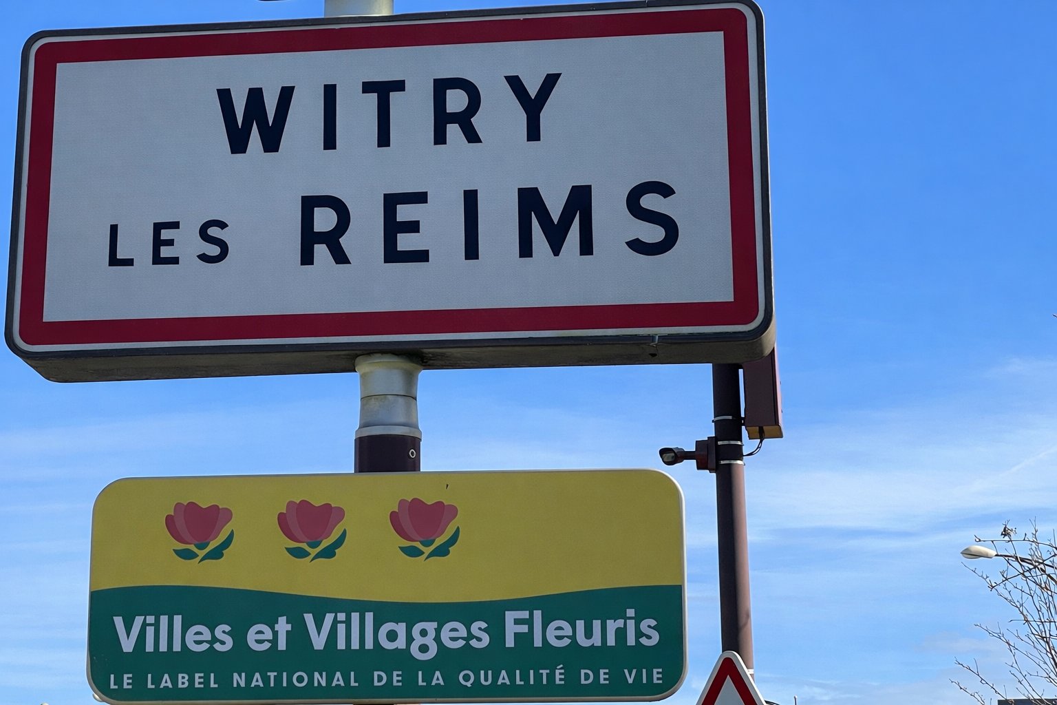 Panneau Witry-lès-Reims — Villes et Villages Fleuris